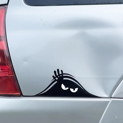 Car Decal - Peeking Monster Bumper Sticker for Cars, Trucks, Golf Carts, Vehicle