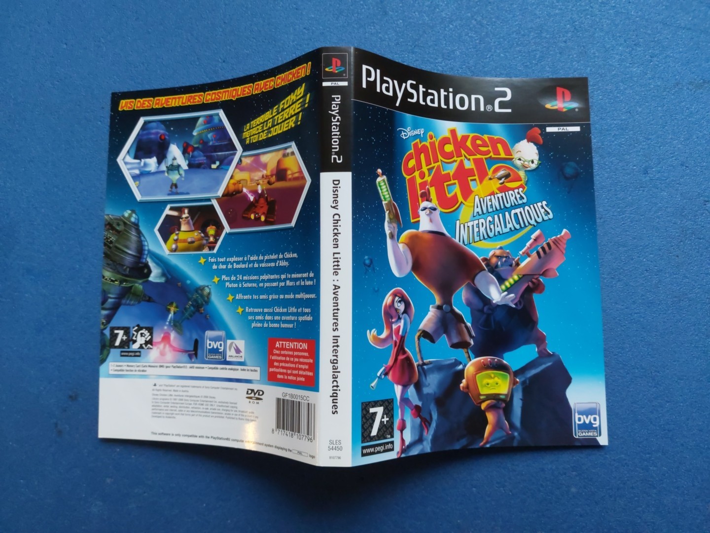 Disney Chicken Little Aventures Intergalactiques PS2 Playstation 2 Jaquette Cove