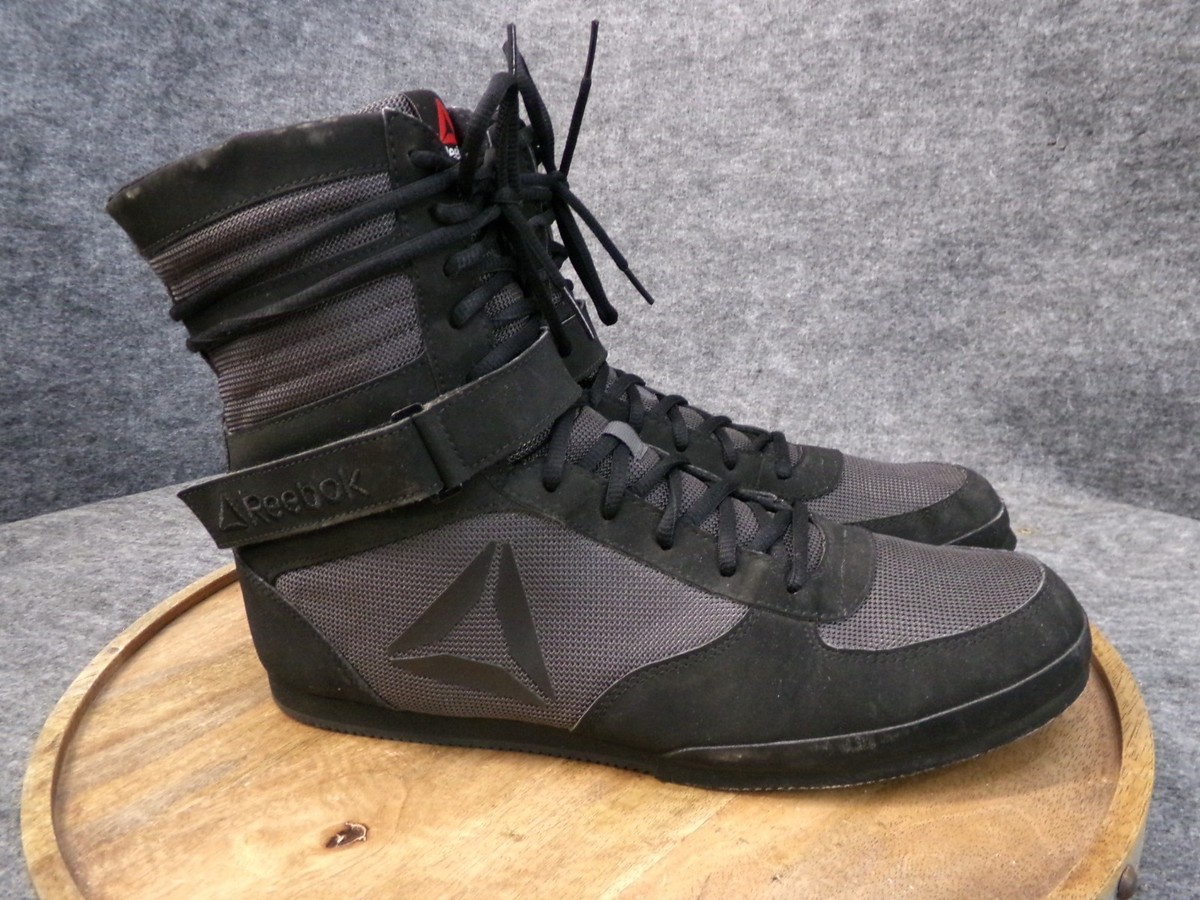 Reebok Boxing Shoes Men\'s Sz 9‎ High Top Mayweather Boxing Boots Black New W/Box Reebok Boxing Boots Men Size 14 *RARE* Brand New! Floyd  main image 2