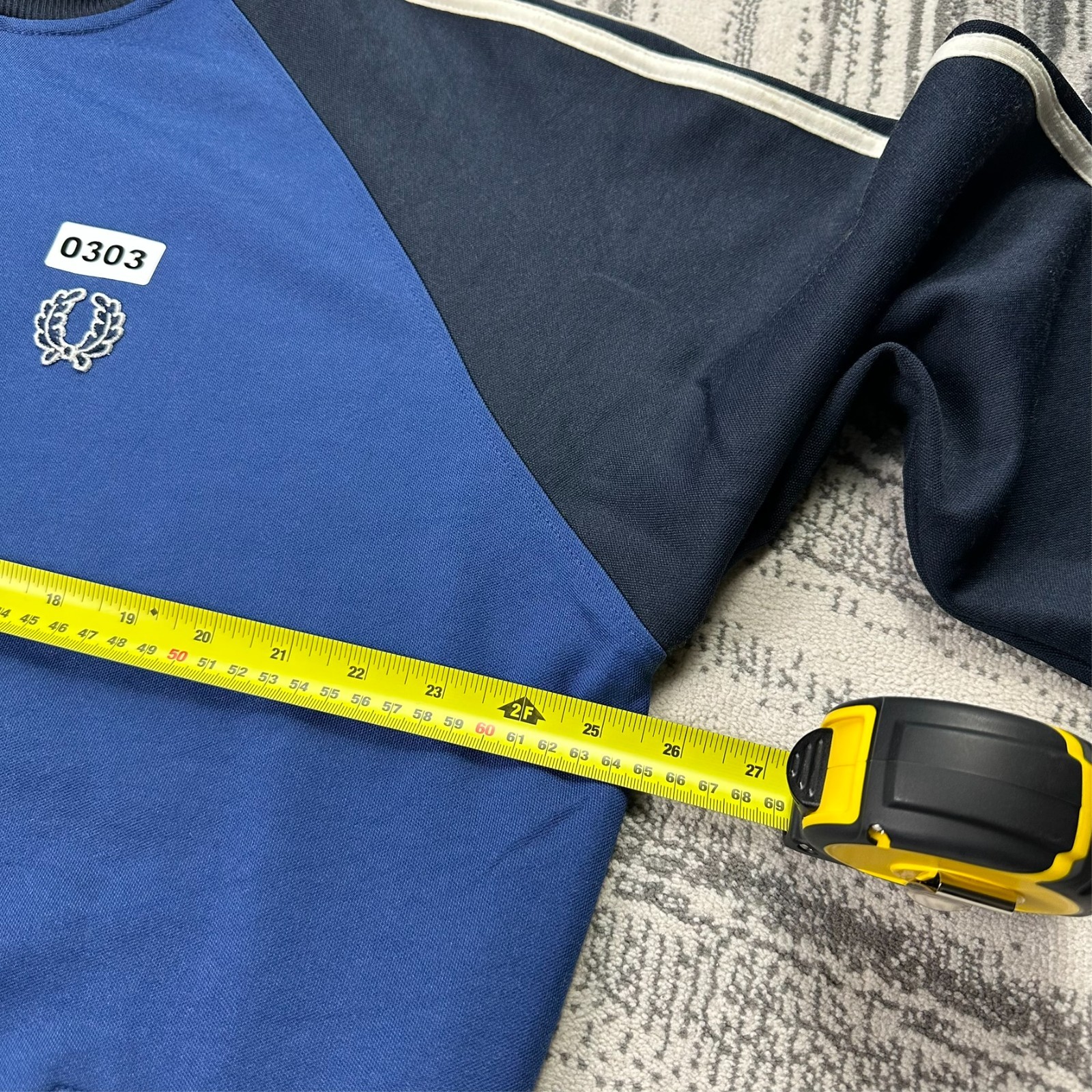 Vintage Fred Perry 90's Full Zip Oversized XL Blue Navy Funnel Neck Track Jacket image 5