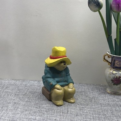 Vintage Rare 1988 P&Co Ltd Yellow Hat Paddington Bear Squeaky Toy Figure