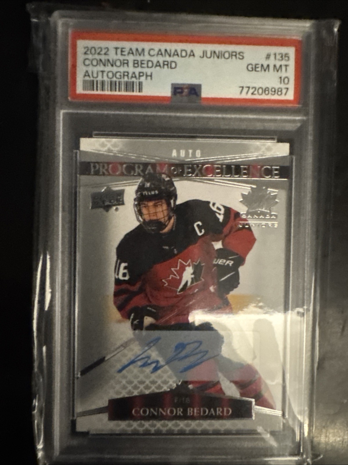 2022 Upper Deck Team Canada Juniors - Program of Excellence Connor Bedard #135