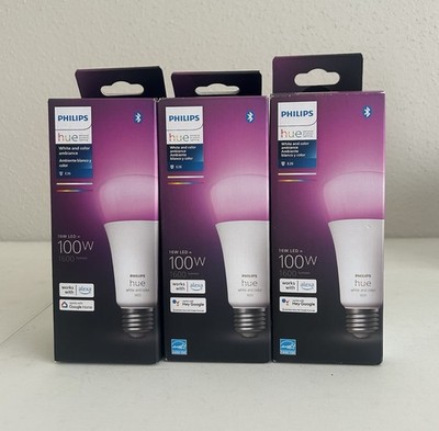 Philips Hue 100W LED Smart Bulb - 562982( PACK OF 3) BRAND NEW -FREE SHIPPING