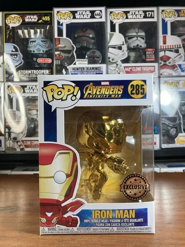 Funko Pop! Marvel Iron Man #285 Exclusive Gold Chrome Avengers Infinity War