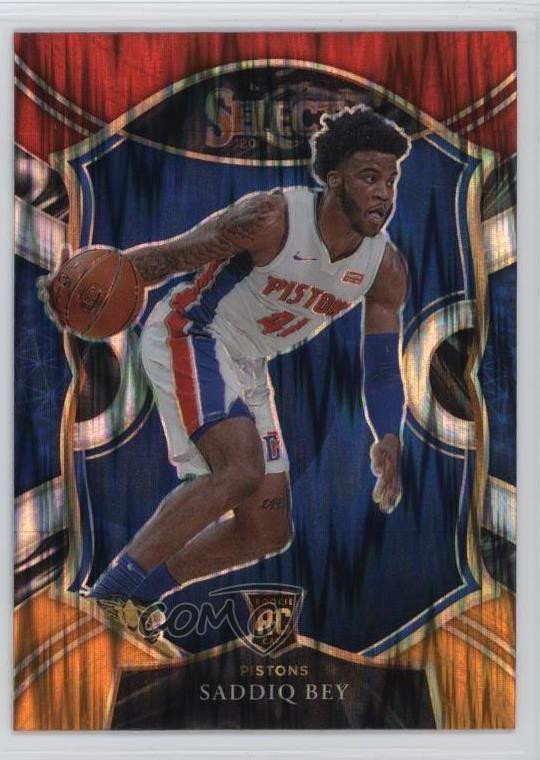 2020-21 Panini Select Concourse Red White Orange Flash Prizm Saddiq Bey #79 1t2c