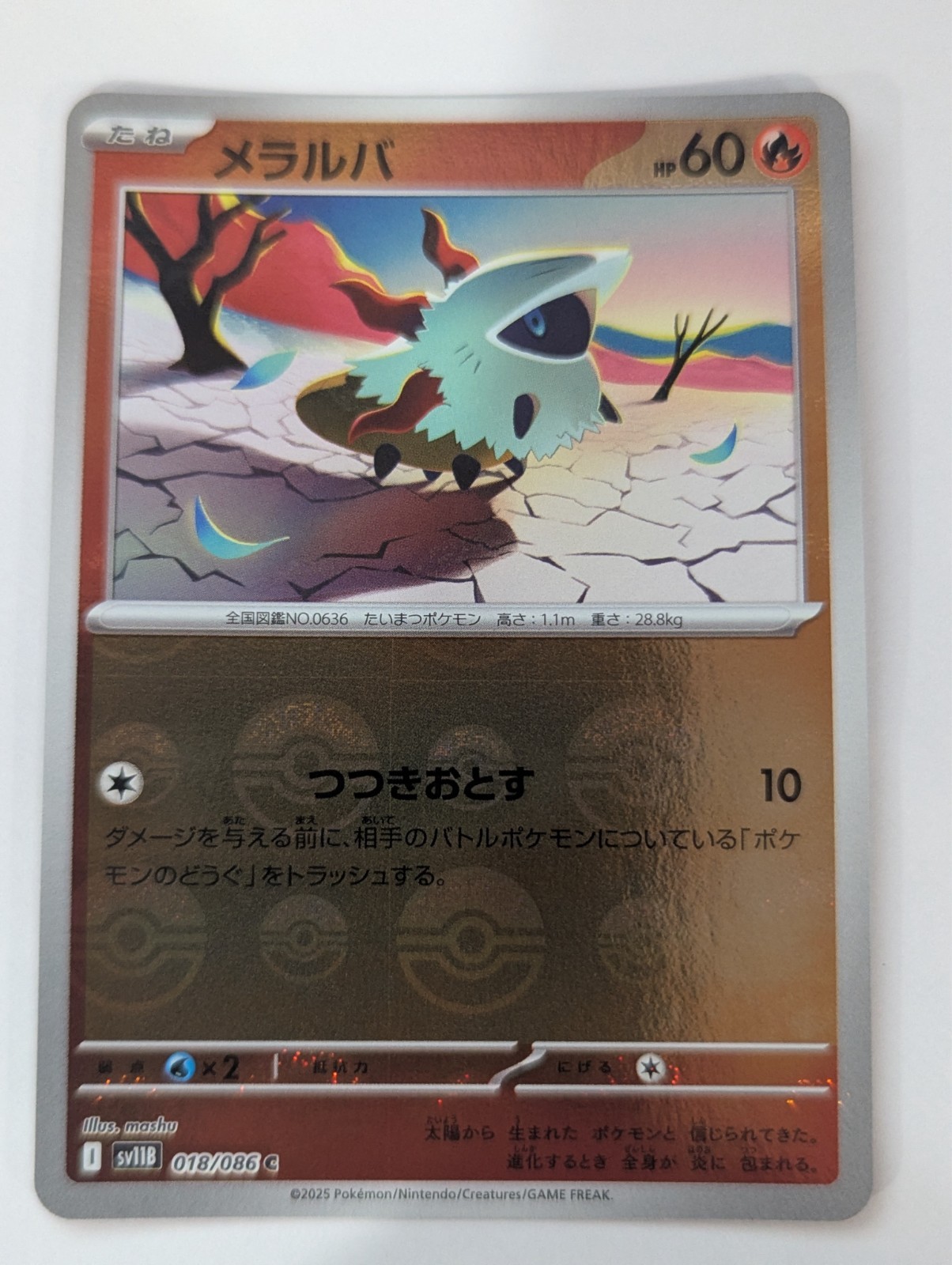 Larvesta (Poke Ball Pattern) 18/86 SV11B: Black Bolt Pokemon Japanese Holo NM