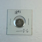 1891 Liberty Seated Silver Dime with Good+ Details / Free Shipping