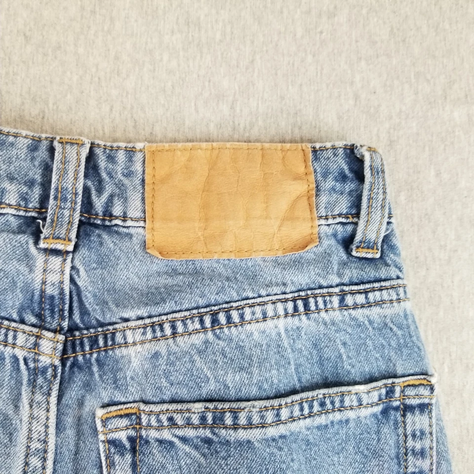 Jeans feminino dividido tamanho 0 vintage lavagem média 100% algodão Normcore fofo elegante na moda - Imagem 4 de 4