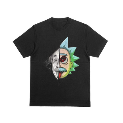 EINSTEIN RICK & MORTY T-Shirt | E=MC^2 Wissenschaftler Top | Lustiges Sci-Fi TV Show Tee
