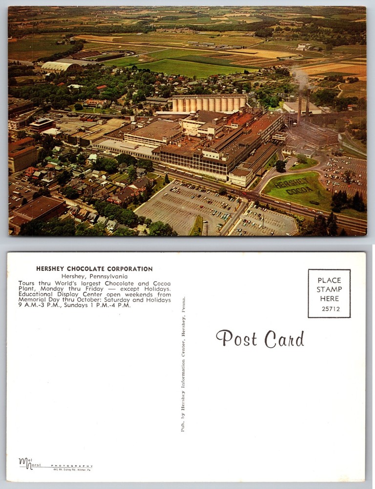 Hershey Chocolate Corporation Hershey Pennsylvania Postcard