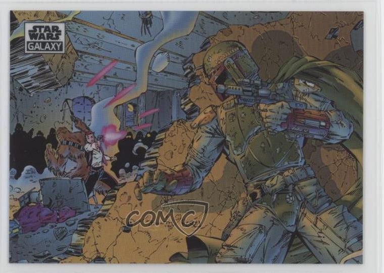 2021 Topps Chrome Star Wars Galaxy Refractor Boba Fett Brett Booth #32 1c7n