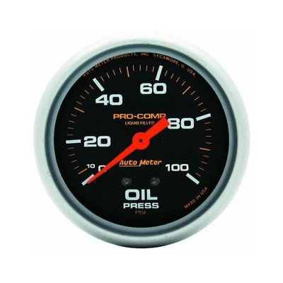 #ad Auto Meter 5421 Gauge Oil Press 2 5 8In. 100Psi Liquid Filled Mech Pro Comp NEW $126.70