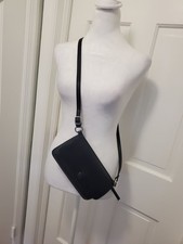 EC Steven Alan Black Leather Crossbody Bag, S...