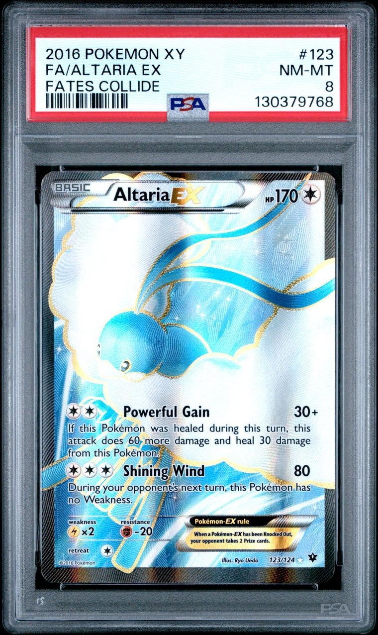 PSA 8 NM-MT 2016 POKEMON XY FATES COLLIDE ALTARIA EX #123 FULL ART