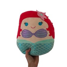 Squishmallows Disney Ariel The Little Mermaid 10 Inch Plush Kellytoy Red Teal