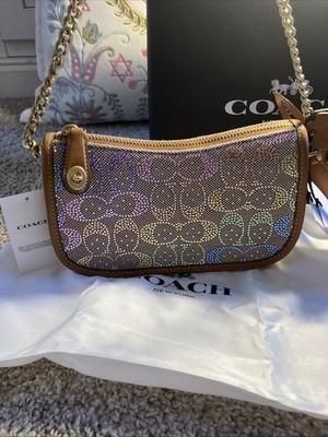 Coach Candy Crystal Swinger 20 Bag With Chain In Crystal Rainbow