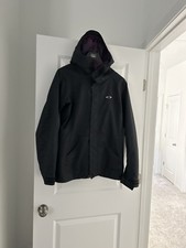 Oakley Women's Black/Purple Hooded Full Zip Mid-Length Snowboarding/Ski Jacket M