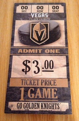 Vegas Golden Knights Game Ticket Admit One Go Vegas Knights Wood Sign Wincraft 