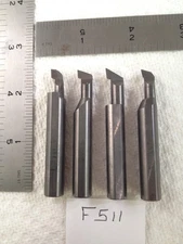 4 USED 3/8" SHANK MINI CARBIDE BORING BARS. HEAD SIZES .315" - .350" USA (F511)