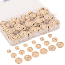 Handmade With Love Natural Wooden Round Buttons Hand Made 3 Sizes 15/20/25mm