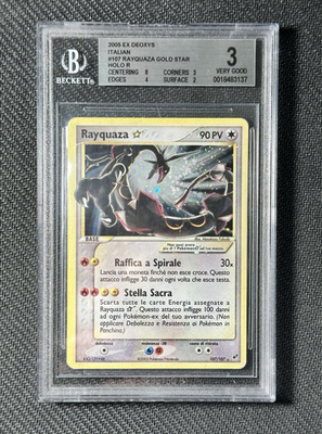 POKEMON BGS 3 RAYQUAZA GOLD STAR 107/107 EX DEOXYS ITA ITALIANO