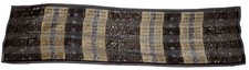 ELLEN TRACY 100 Silk Rectangular Scarf, Abstract Geometric Brown, Gray, Tan 52"