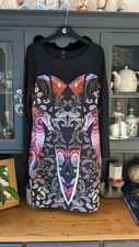 Ariana print and sheer multi colour dress size 2 / 38 (10)