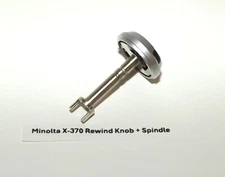 Minolta X-370 Film Rewind Knob & Spindle - Used Replacement Part