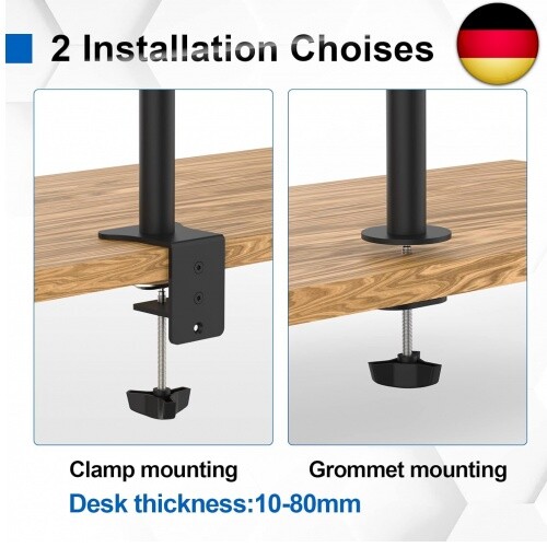 GRIFEMA Monitor Halterung, für 13-32 Zoll Bildschirm, Monitor Stand Monitor Arm - Bild 6 von 7