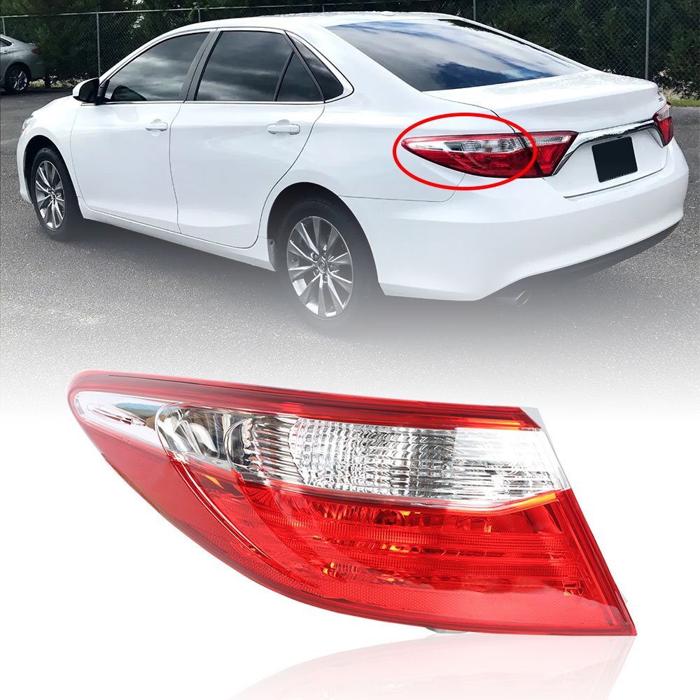 Munirater 1Pack Rear Left Tail Light Brake Lamp Assembly Replacement For 20152017 Toyota Camry Outer Driver Side 8156006640 To2804121 - View #9