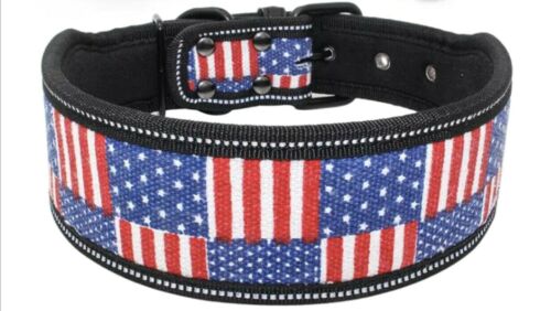 Heavy Duty Dog Collar 2" Width Reflective Dog Collar Adjustable Padded LARGE DOG - Picture 11 of 25