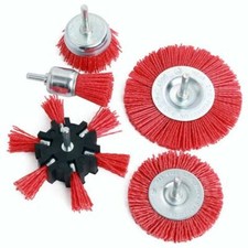5pc Nylon Abrasive Filament Brush Set Removes Rust Paint Scale Deburrs Non Spark
