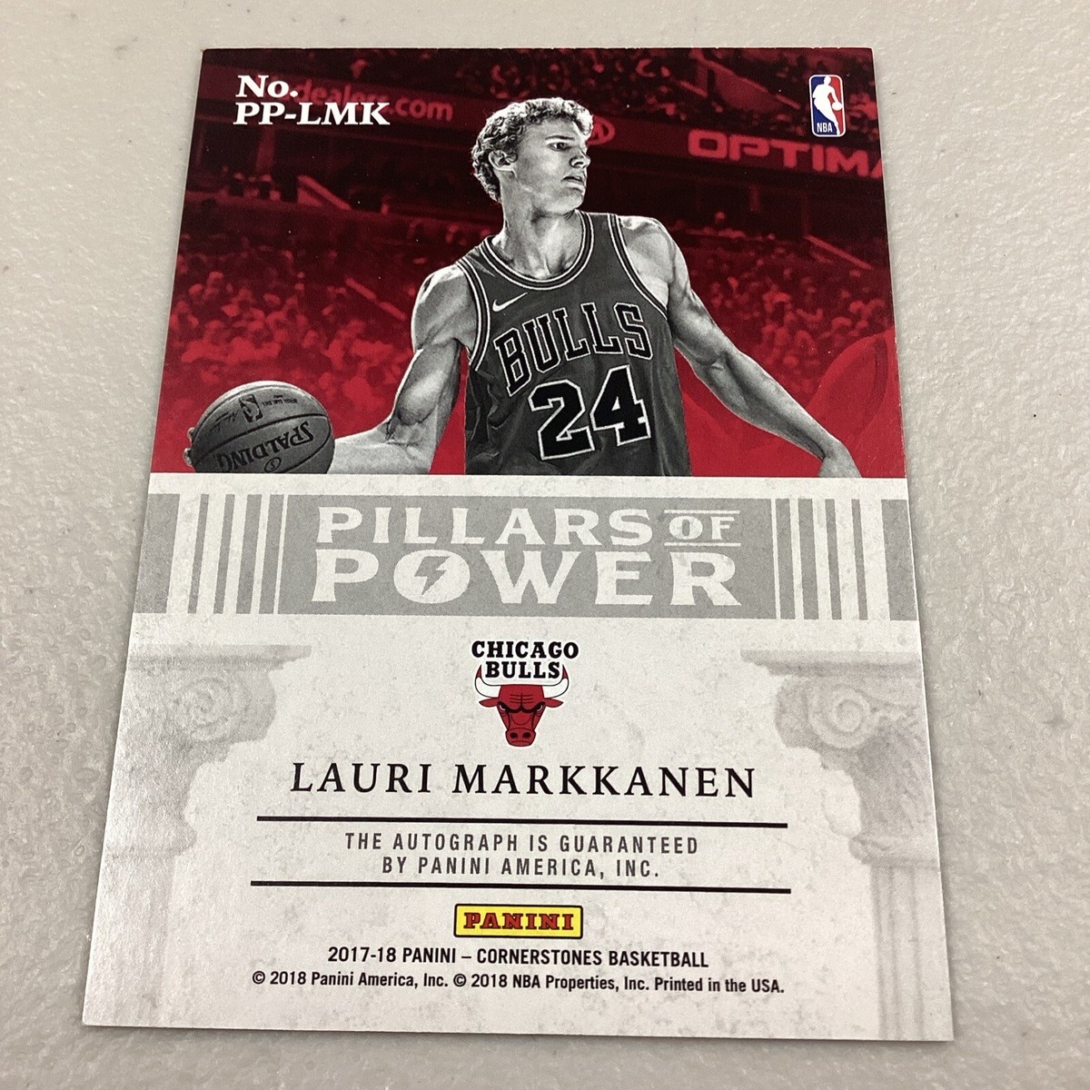 2017-18 Panini Cornerstones Pillars of Power /159 Lauri Markkanen 