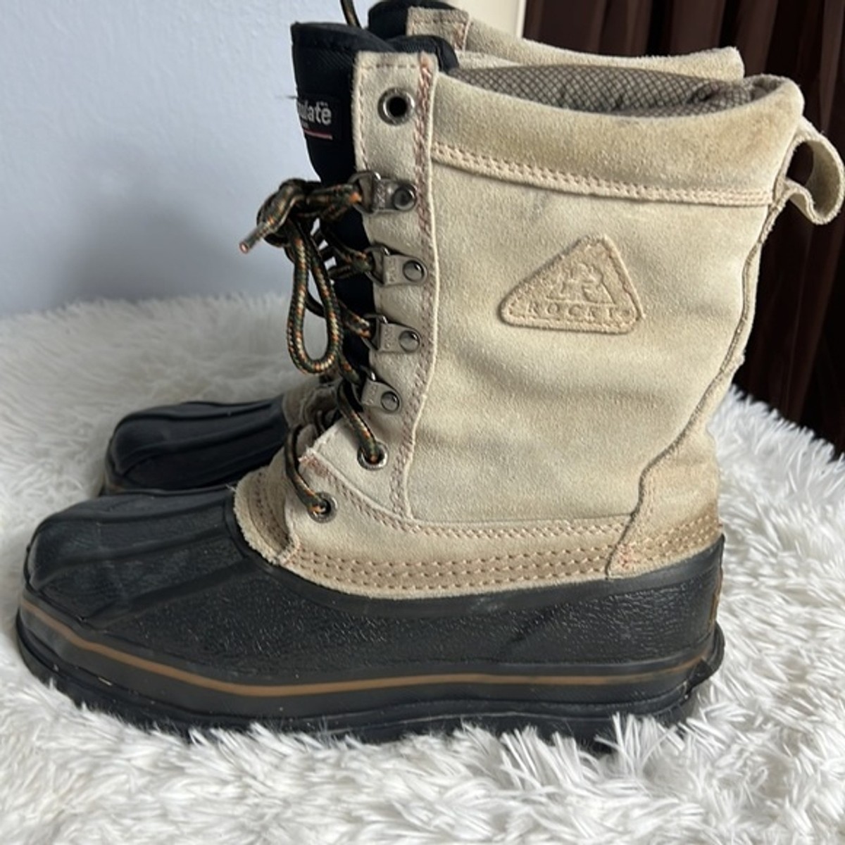 Rocky Jasper Mid Calf Thinsulate Lace Up Suede Steel Shank Boots 6 Women main image 4