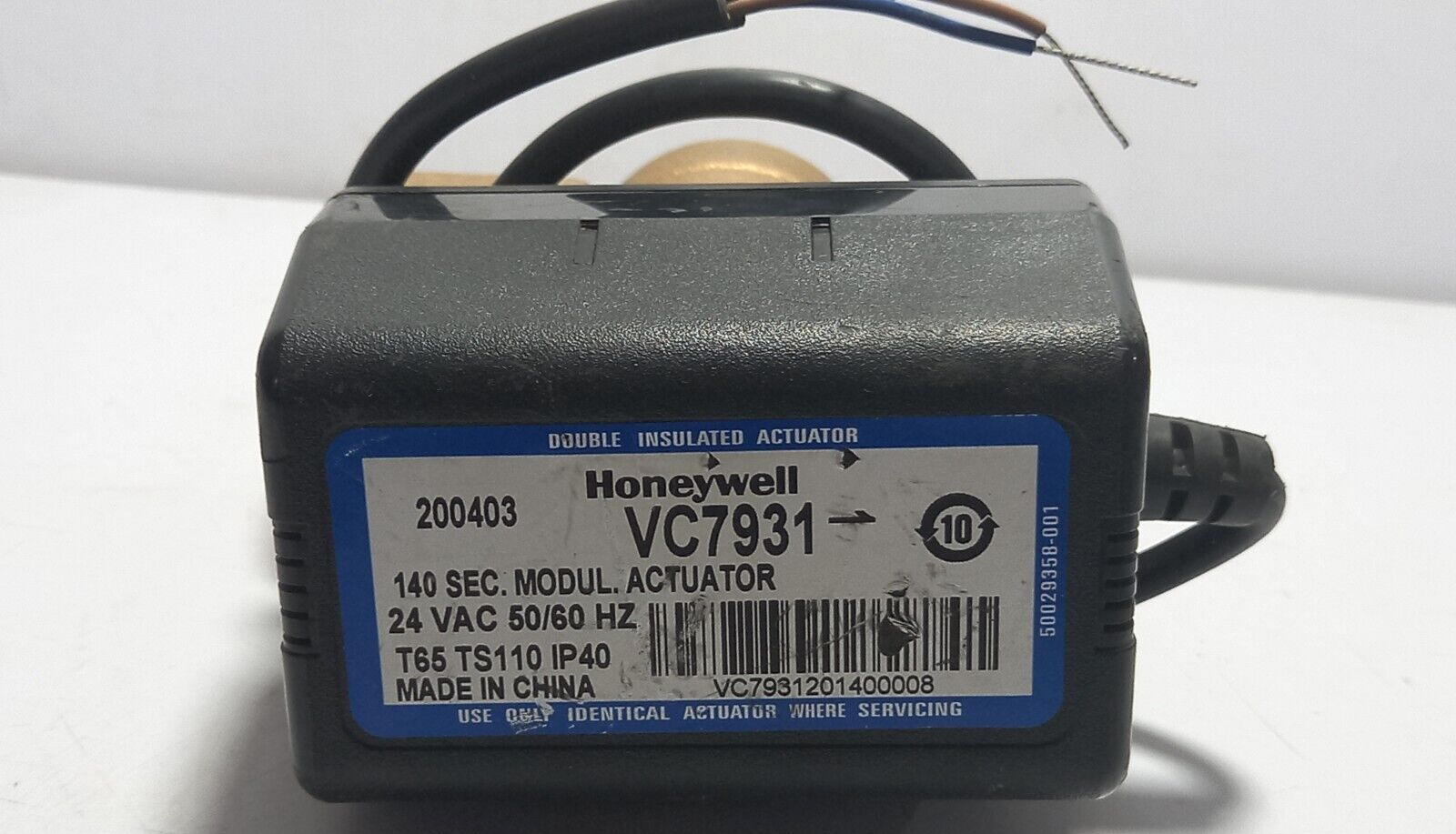 Honeywell VC7931 Modulating Control Valve / 140 Sec. Modul Actuator