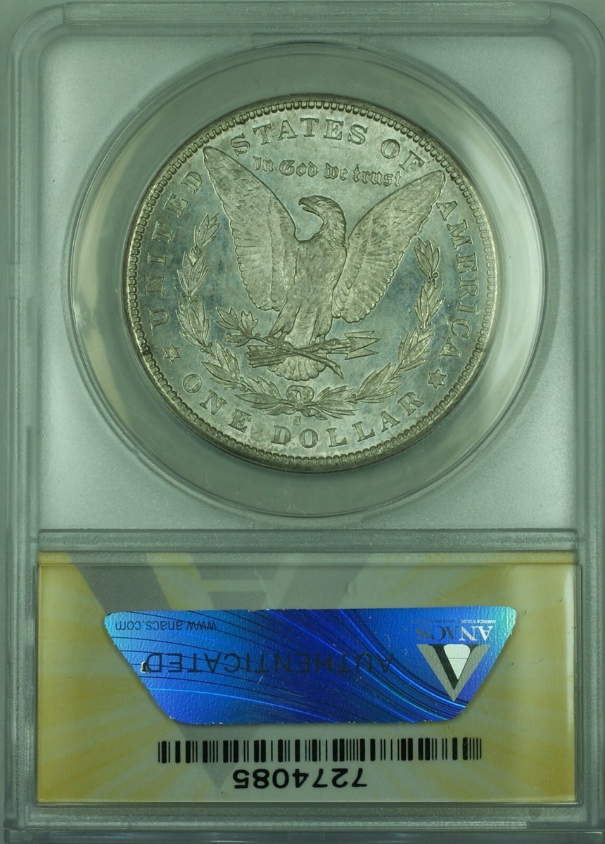 1881-S Morgan Silver Dollar $1 Coin ANACS MS-63 (30) A | eBay