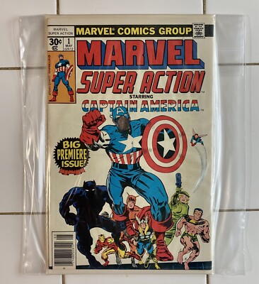MARVEL SUPER ACTION Starring Captain America #1 1977 Marvel Comics
