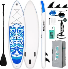 Funwater Inflatable Ultra-Light Stand up Paddle Board for All Skill Levels with 