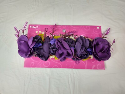 Spirit Halloween Flower Headband Costume Accessories Purple Flowers New