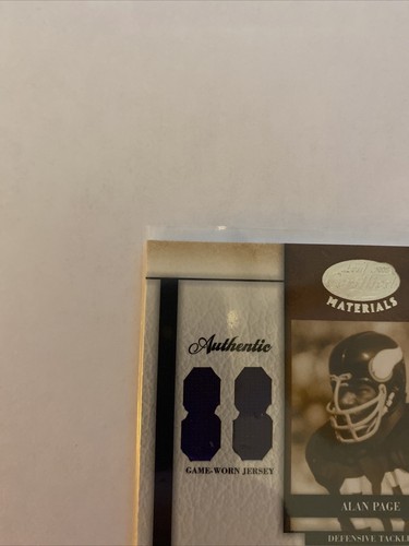 JERSEY 2008 LEAF CERTIFIED JERSEY #55/88 ALAN PAGE VIKINGS HOF - Picture 5 of 11