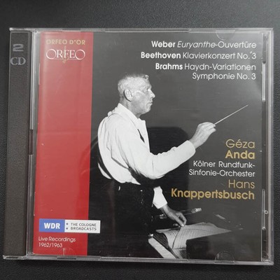 HANS KNAPPERTSBUSCH Weber / Beethoven / Brahms LIVE 1962/63 EX/EX(2CD)