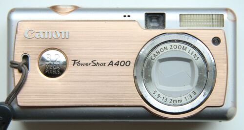 Canon PowerShot A400 3.2MP Compact Digital Camera Silver Bronze DISPLAY BROKEN - Picture 2 of 14
