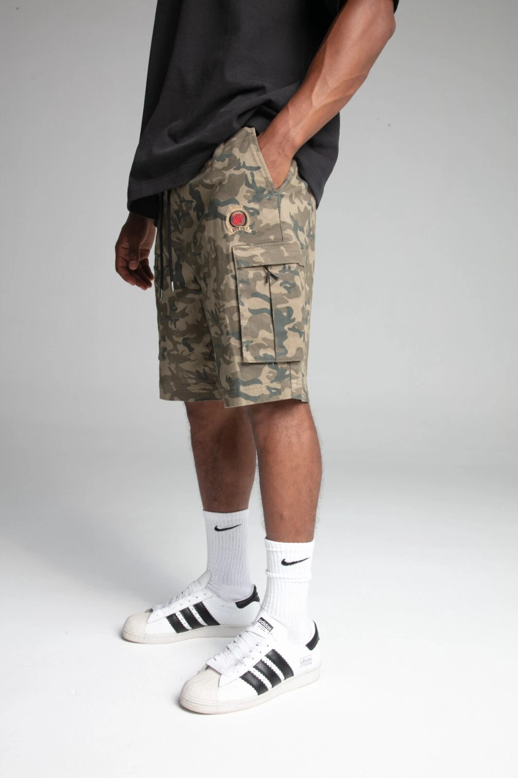 SikSilk Mens Camo Cargo Shorts Medium 32" Waist
Opens in a new window or tab