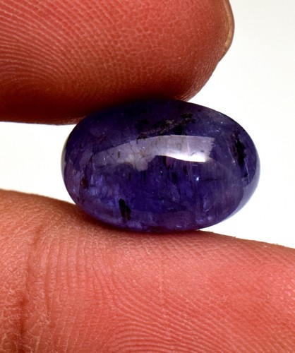 Natural Top Blue Color Tanzanite Cabochon 8.25 Ct Certified Loose Gemstone - Picture 4 of 5