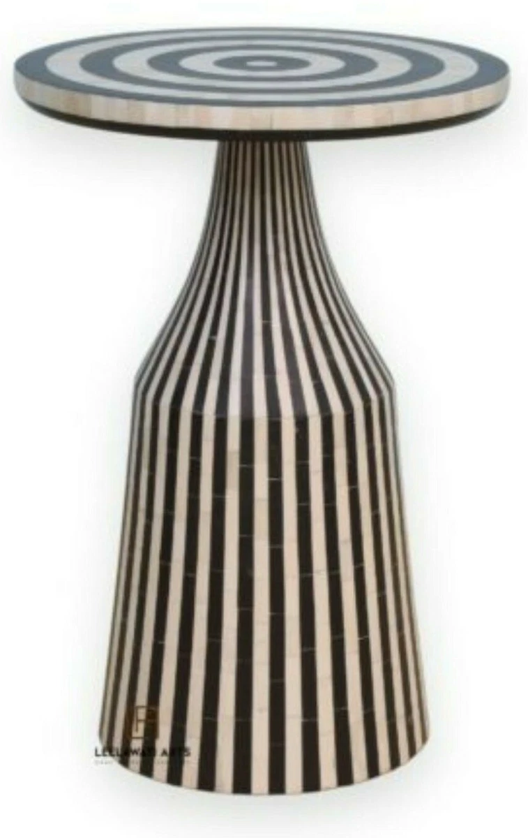Black and white side on sale table