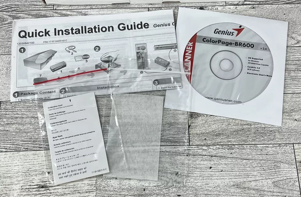 Genius ColorPage-BR600 Portable Business Card Scanner Cardiris 3.5 BCR Software - Image 4 of 4