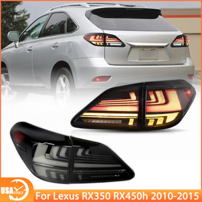 LED Tail Lights For 2010-2015 Lexus RX350 RX450h W/ Sequential SMOKED Lens