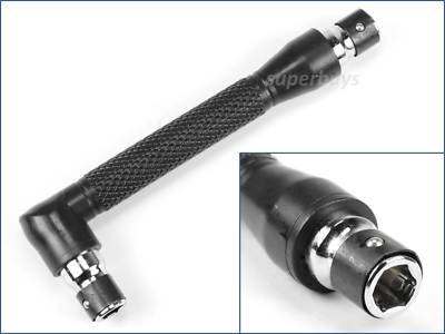 L-Shape Elbow Dual Head Hex Extender Screwdriver Adaptor Connector Joint Tool