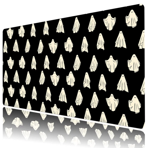 Black and White Halloween Mouse Desk Pad for Keyboard Desk Mat 31.5x15.7 inch