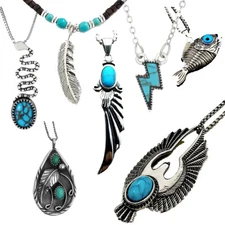Turquoise Jewelry Pendant Necklace Earnings Bracelet